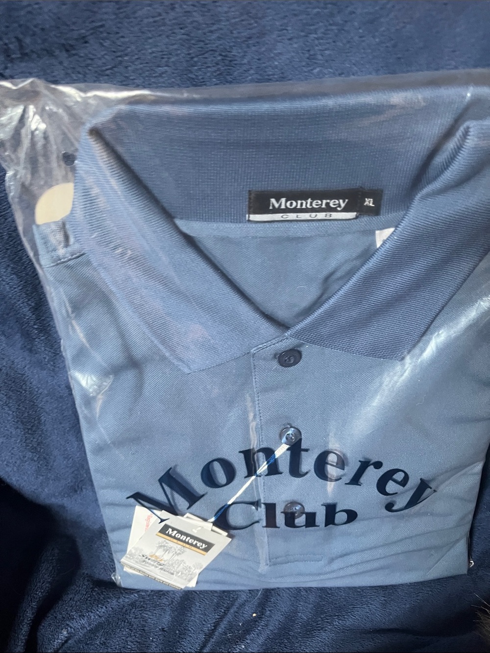 Monterey Club Men's Short-Sleeve Polo - Slate Blue